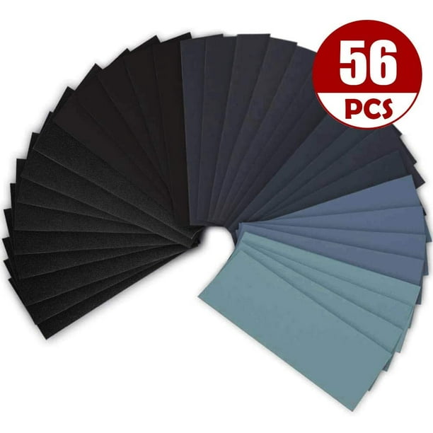 Sandpaper set 56 pieces 1205000 grit Wet and dry sandpaper 9 x 3.6