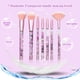thumbnail image 5 of Juego de brochas de maquillaje de cristal transparente de 7 piezas con bolsa de almacenamiento herramienta de maquillaje de moda, 5 of 7