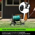 thumbnail image 6 of Yard Butler 4 Wheel Heavy Duty Steel Hose Truck Holds 400 Feet of Hose, 6 of 12