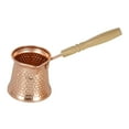 thumbnail image 3 of Cafetera turca hecha a mano, pequeña, con asa anti-calor, de aluminio, resistente, 350 ml, para casa, restaurante, oficina y bar., 3 of 9