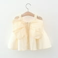 thumbnail image 3 of Otqutp Toddler Birthday Sundress Cute Girl Cute Summer 3D Butterfly Wing Print Solid Dress Casual Sundress For 6M To 3Years, 3 of 5