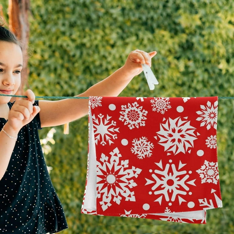 Red and best sale white hand towels