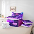thumbnail image 5 of Black Princess Comforter Set 7 Piece American African Queen Bedding Sets Reversible Colorful Stars Bed In A Bag Teen Women Purple Blue Aesthetics Bed Set, 5 of 5