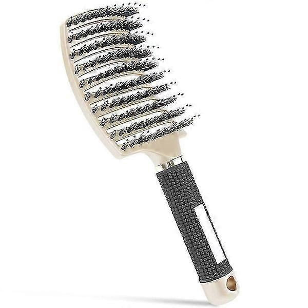 Hair Brush with Scalp Massage for Women, Nylon Bristles, Wet Curly Detachable Hair Brush for Hair Salon, Hair Styling Tools Zekai brown