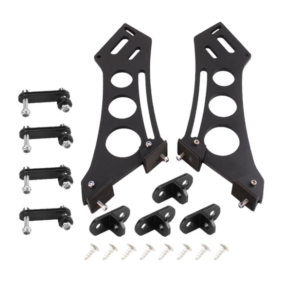 2 piezas de soportes de montaje de patas de alerón genéricos, accesorios de aleación de aluminio, prácticos, portátiles, de alto rendimiento,