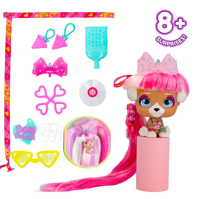 VIP Pets Bow Power Juliet, 1 VIP Pets Doll, and 8+ Accessories for Hair  Styling, Ages 4-6 Years 