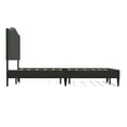 thumbnail image 4 of Kameli Upholstered Platform Bed Frame / Nailhead Trim Camelback / Mattress Foundation / Wood Slat Support / No Box Spring Needed / Easy Assembly, Gray, King, 4 of 7