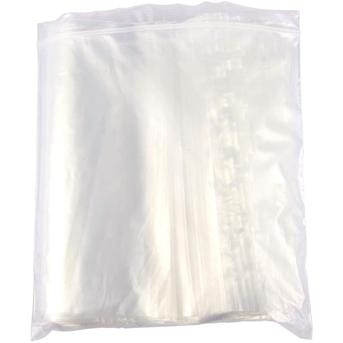 Resealable Plastic Bags 500 Pack 1 Gallon Clear Poly Bags, Reclosable