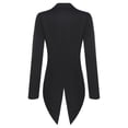 thumbnail image 7 of iiniim Women's Suit Balzer Long Sleeve Tailcoat Jackets Pageant Evening Cocktail Party Tuxedo Dress Coats Black L, 7 of 7