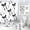 Black Bow A, variant on Dznils Purple Floral Shower Curtain Sets with Rugs, 16pc Butterfly Bathroom Curtain Set, 72" x 72"