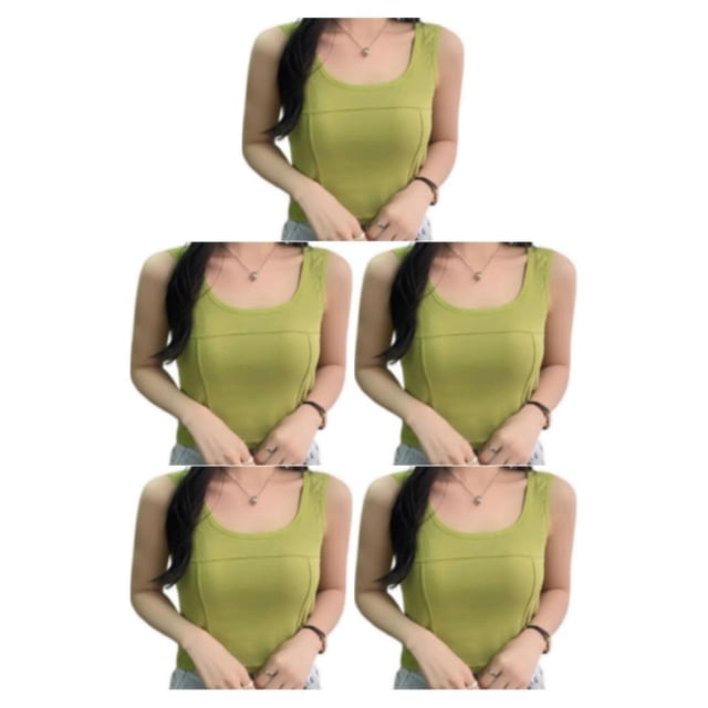 Camisola ancha Sonducket Lady Lingerie tipo Tank Top Sexy Pad para damas color Verde Type2 NO2
