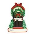 thumbnail image 4 of Personalized Black Door with Christmas Wreath Ornament - Housewarming Gifts for New House, 4 of 10