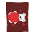 thumbnail image 1 of Romantic Bear Heart Throw Blanket, Super Soft Anti-Pilling Flannel Bed Blankets, 40"x30", 1 of 8