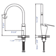 thumbnail image 2 of ALFI brand AB3600-PC Polished Chrome Gooseneck Single Hole Bathroom Faucet, 2 of 8