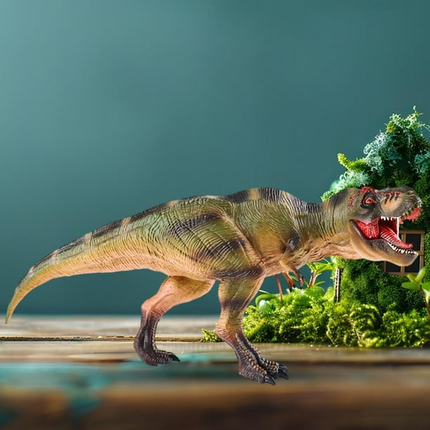 Simulación de dinosaurio, modelo de animales prehistóricos, mandíbula móvil realista, juego en miniatura, figura de tiranosaurio para adorno
