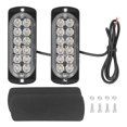 thumbnail image 1 of 2Pcs Truck Side Warning Signal Light 12LED Bright High Power Chip Car LED Strobe Light 36W 12‑24V Blue Warning Signal Light, 1 of 4