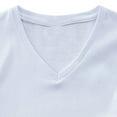 thumbnail image 2 of fatyb Men's V Neck T-Shirts Short Sleeve Cotton Casual Tshirts Comfortable Plain Mens Basic Tee Tops, 2 of 6