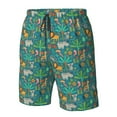 thumbnail image 6 of Uemuo Jungle Animals Pattern Men's Swim Trunks Hawaiian Beach Bathing Suit Swimsuits Beach Quick-Dry Shorts with Pockets-X-Large, 6 of 9