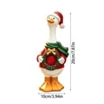 thumbnail image 2 of Christmas Porch Goose Statue with Santa Hat Wreath for Front Porch Outdoor Holiday Decor Home Christmas Decoration, 2 of 4