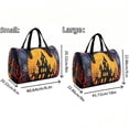 thumbnail image 2 of Halloween Tote Bags for Women Cute Cat Pumpkin 3D Printed Purse Hobo Bag for Travel and Work Trendy Halloween Handbags(03_Purple,18英寸 x 9英寸 x 9英寸), 2 of 5