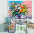 thumbnail image 2 of Designart 'Bouquet Of Vibrant Colored Flowers' Traditional Framed Canvas Wall Art Print, 2 of 5