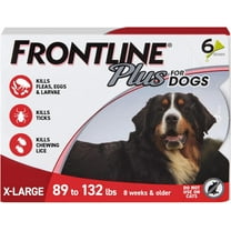 Frontline Plus Flea and Tick Prevention for Extra-Large Dogs, 6 Monthly Treatments