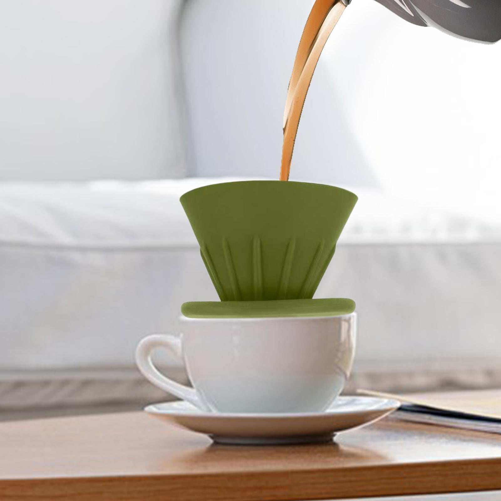 Pour over Coffee Filter Cone Brewer Paperless Silicone Removable Coffee