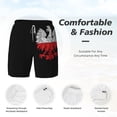 thumbnail image 3 of Mens Polish Flag White Eagle Swimming Trunks with Compression Liner Beach Quick Dry Swim Shorts, 3 of 6
