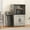 Grey, variant on Modern Cat Litter Box Enclosure with Platform, Double Layer Hidden Litter Box, Indoor Washroom, Villa Cat House with Ladder, 33.5" l x 17.9" w x 41.9" h, Gray