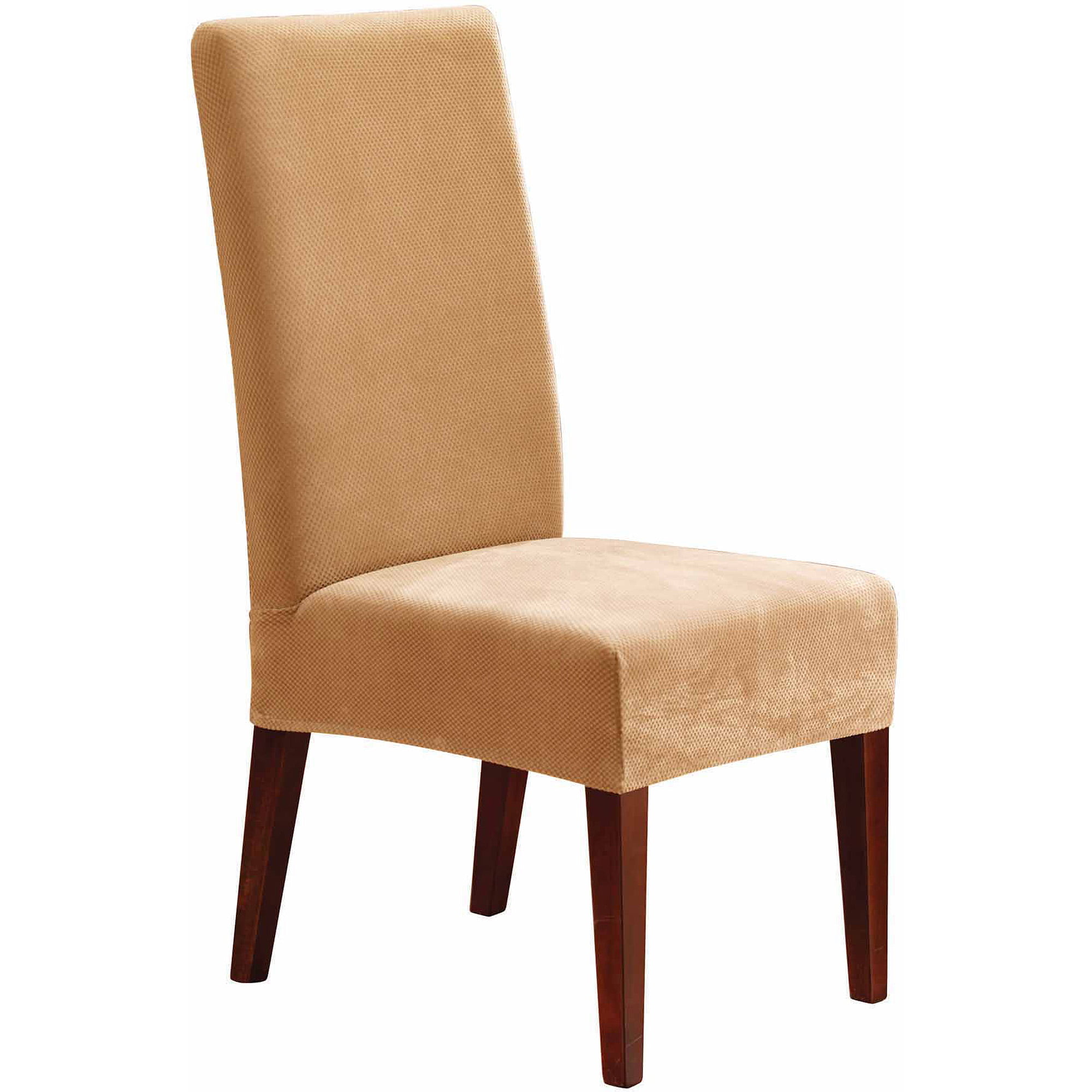 Sure Fit Stretch Pique Short Dining Room Chair Slipcover Walmartcom