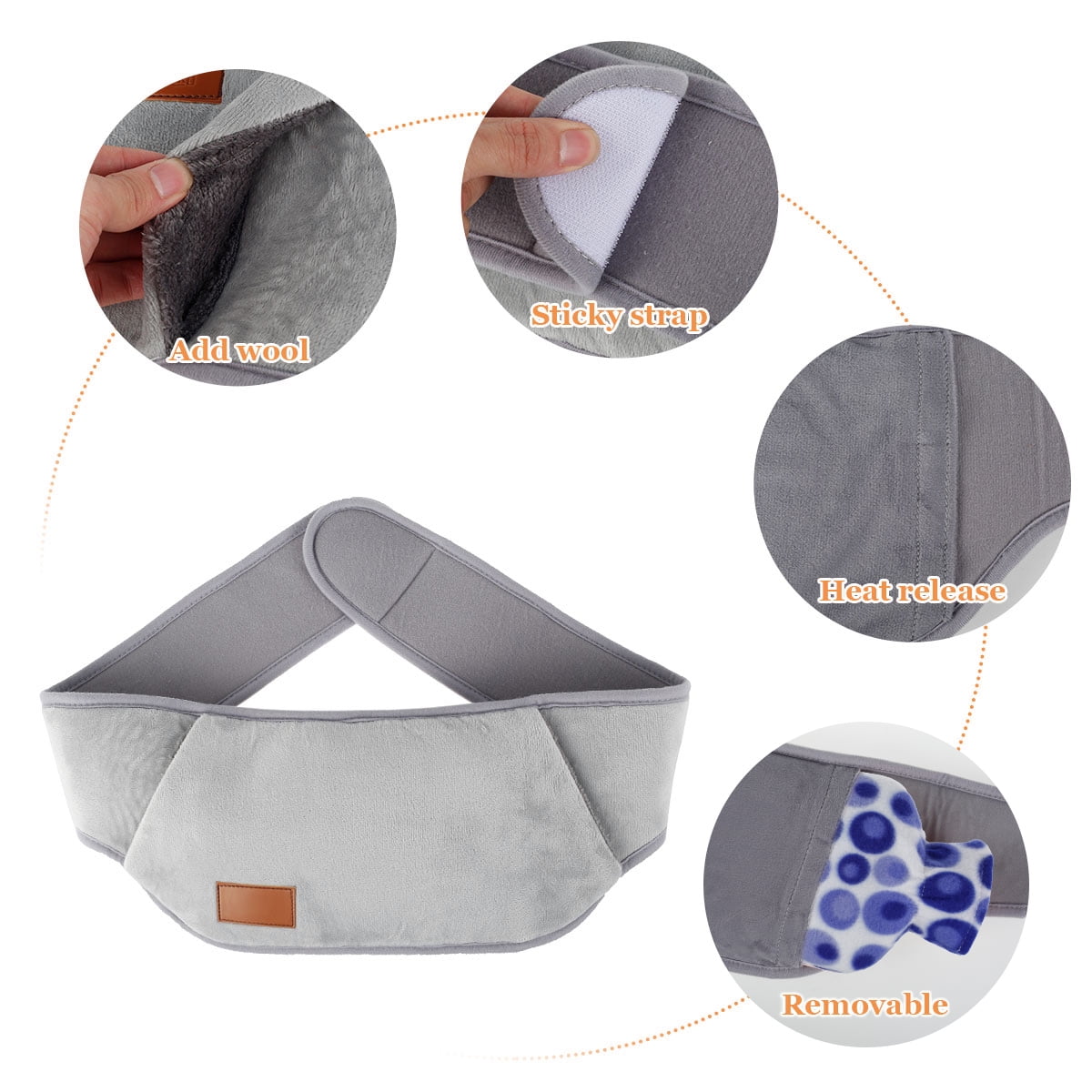 Protoiya Hot Water Bottle, with Waist Belt and Plush Cover Warm Water