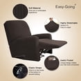 thumbnail image 3 of Easy-Going Jacquard Stretch Sofa Slipcover Non Slip Couch Cover, Recliner Size, Chocolate, 3 of 6