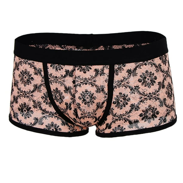 Amazon Encaje Floral Boxer De Encaje De Hombre Calzoncillos De