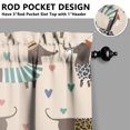 thumbnail image 5 of Dog Print Kitchen Curtains 36 Inch Short - 3 Panel Set, Cute Puppy & Floral Design, Rod Pocket Pet Lover Curtains 100% Polyester, Paw & Bone Pattern for Kitchen, Living Room, Bedroom, Easy Wash, 5 of 6