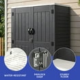 thumbnail image 4 of Uforic Outdoor Storage Shed, 59 Cu Ft Tool Shed Ideal for Garden, Garage & Patio, Lockable Door, Dark Gray, 4 of 9