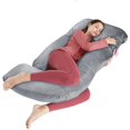 thumbnail image 1 of Almohada de Embarazo Almohada J para Embarazadas de 60 Pulgadas con Funda extra&iacute;ble Soporte Ergon&oacute;mico Almohada Embarazo Alivia Dolores para Mam&aacute;s Regalo Ideal D&i, 1 of 9