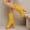 Yellow, variant on Bnwani Women Boots Footwear New Winter Fashion High-Heel High Mid-Calf Casual Solid Boot Black Size 5.5