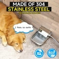 thumbnail image 3 of Automatic Water Dispenser for Dogs, 101oz Outdoor Dog Water Bowl, 304 Stainless Steel Water Feeder for Small to Large Pets, Large Livestock Waterer, Anti-Tipping, Water Auto-Fill, Easy to Clean, 3 of 7