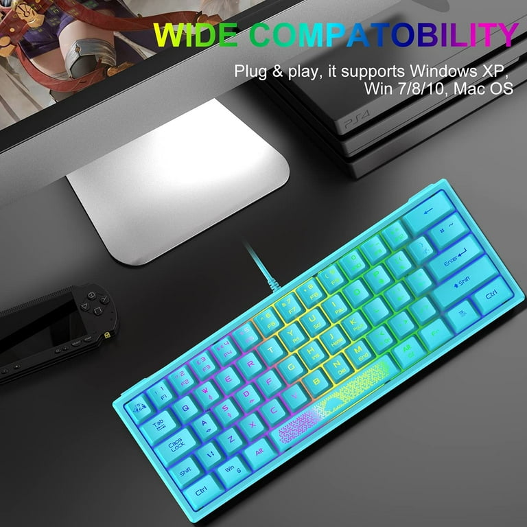 ZIYOULANG K61 Mini Gaming Keyboard, RGB Backlit, USB Wired ZIYOULANG K61 Mini Gaming Keyboard, RGB Backlit, USB Wired