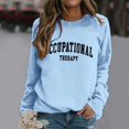 thumbnail image 2 of Women Sweatshirt Womens Long Sleeve Sweatshirt Women Pullover Sweatshirt Blue Crewneck Sweatshirt Women'S Fall Sweatshirt Women Clothing, 2 of 8