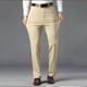 thumbnail image 4 of Pantalones largos para hombre, lisos, informales, de negocios, con bolsillos, para exteriores, con botones y cremallera, de poliéster., 4 of 9