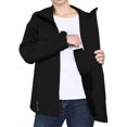 thumbnail image 3 of Bocqde Imperméable pour Femmes Mode Décontractée Coupe-Vent à Fermeture Éclair Complète avec Capuche Léger Ample Poche Extérieur Voyage Randonnée Vestes de Pluie pour Femmes, 3 of 9
