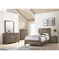 thumbnail image 4 of Newboti Furniture Grey Finish Fabric Twin Size Panel Bed Beautiful Wooden Bedroom Furniture Contemporary Style NO.81330, 4 of 6