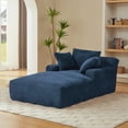 thumbnail image 7 of Lovableguy Oversized Chaise Lounge Chair Indoor,Corduroy Upholstered Single Lounge Couch,Cloud Sleeper Sofa Bed for Living Room,Bedroom,No Assembly Required,Blue, 7 of 7