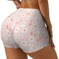 thumbnail image 2 of Kdxio Flower Rabbit Print Workout Shorts for Women Seamless Soft Smooth Gym Yoga Scrunch Active Shorts, 2 of 9