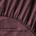 thumbnail image 3 of Superior 4-Piece Retro Embroidered Plum Microfiber Sheet Set, California King - Deep Pocket, 3 of 5