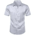 thumbnail image 4 of Men's Casual Short Sleeve Button-Down Shirt for Party and Daily Wear, 4 of 8