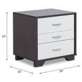 thumbnail image 6 of ACME Eloy Nightstand with 3 Drawers in White and Black, 6 of 6