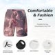 thumbnail image 3 of Balery Pink Lotus Buddha Bañador para hombre, shorts de playa de secado rápido con entrepierna y forro de compresión-Small, 3 of 6