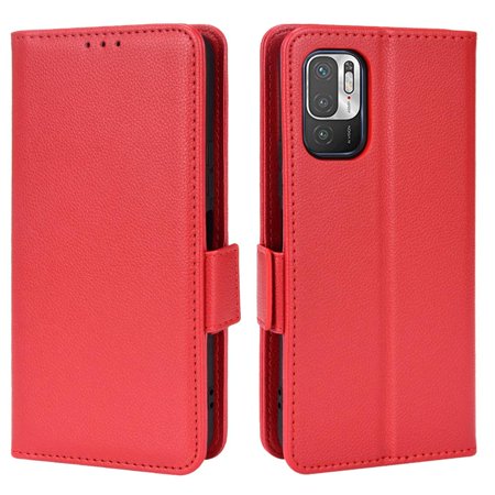 Case for Xiaomi Poco M3 Pro Side Buckle Card Slots Holder Magnetic Pu Leather Wallet